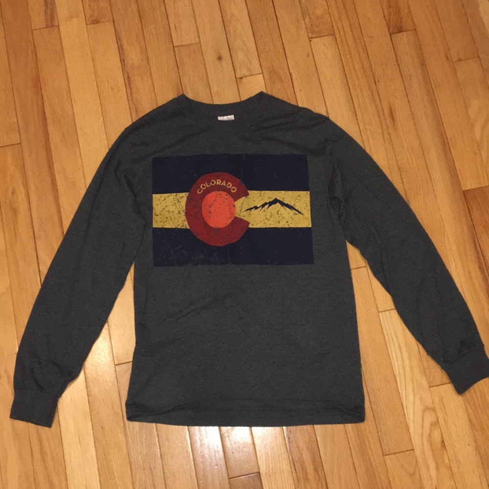 darker gray long sleeve Colorado t-shirt